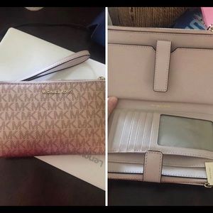 MK wristlet smartphone wallet